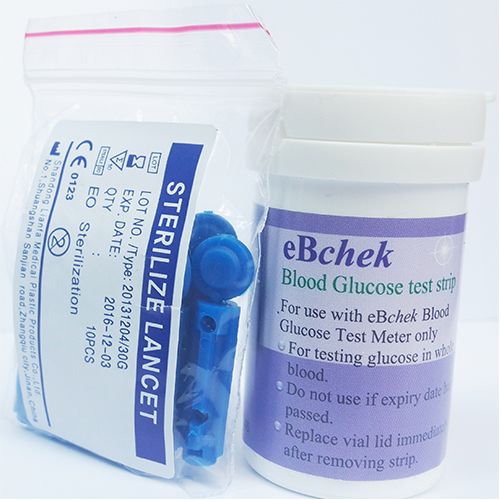 Bộ 10 que thử đường huyết + 10 kim lấy máu eBchek 10